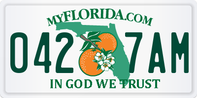 FL license plate 0427AM