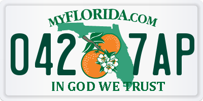 FL license plate 0427AP