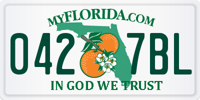 FL license plate 0427BL