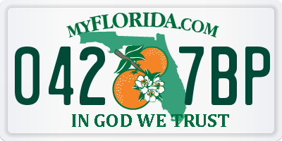 FL license plate 0427BP