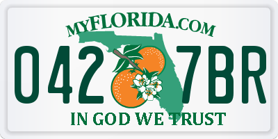 FL license plate 0427BR