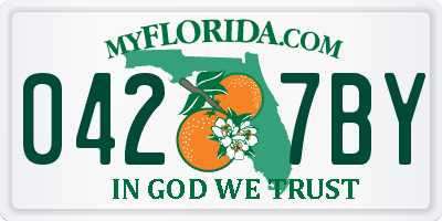 FL license plate 0427BY