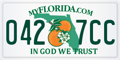 FL license plate 0427CC