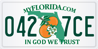FL license plate 0427CE