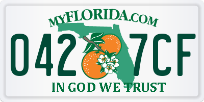 FL license plate 0427CF
