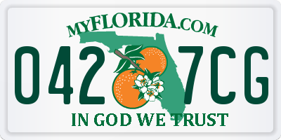 FL license plate 0427CG