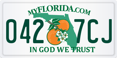 FL license plate 0427CJ