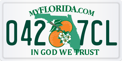 FL license plate 0427CL
