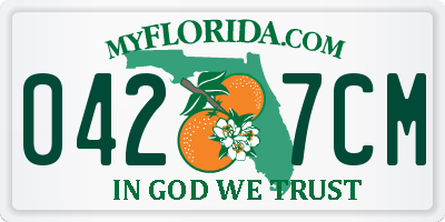 FL license plate 0427CM