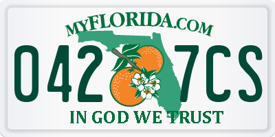 FL license plate 0427CS