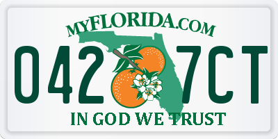 FL license plate 0427CT