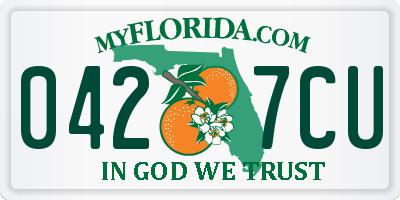 FL license plate 0427CU