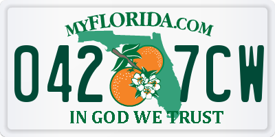 FL license plate 0427CW