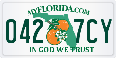 FL license plate 0427CY