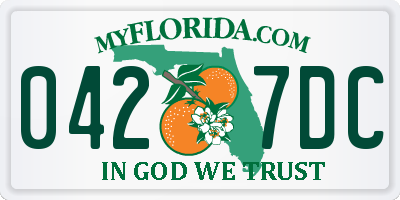 FL license plate 0427DC