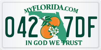FL license plate 0427DF