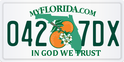 FL license plate 0427DX