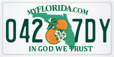 FL license plate 0427DY