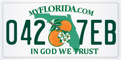 FL license plate 0427EB