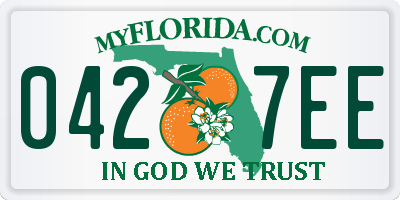 FL license plate 0427EE