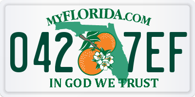 FL license plate 0427EF