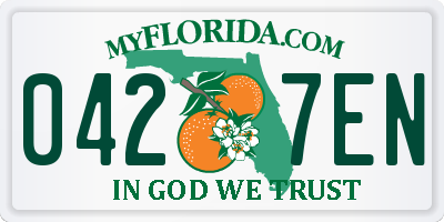 FL license plate 0427EN
