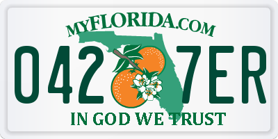 FL license plate 0427ER