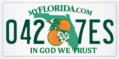 FL license plate 0427ES