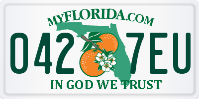 FL license plate 0427EU