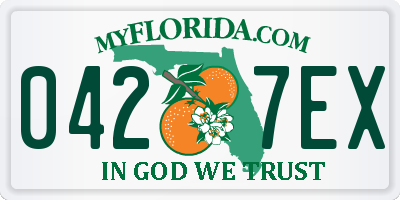 FL license plate 0427EX