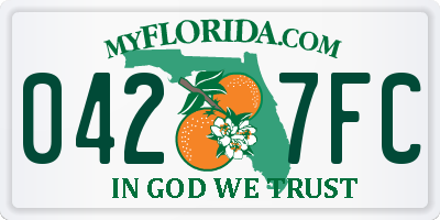 FL license plate 0427FC