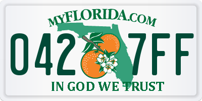 FL license plate 0427FF