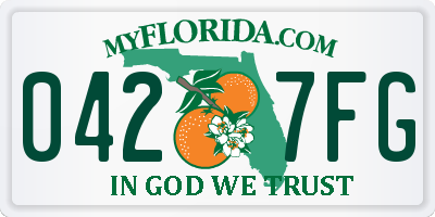 FL license plate 0427FG