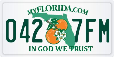 FL license plate 0427FM