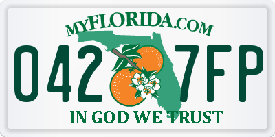 FL license plate 0427FP