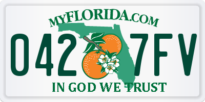 FL license plate 0427FV