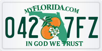 FL license plate 0427FZ