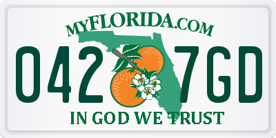 FL license plate 0427GD