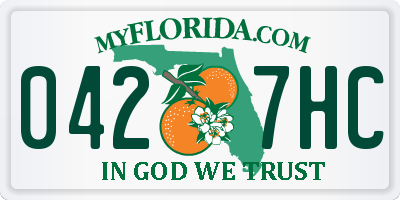 FL license plate 0427HC