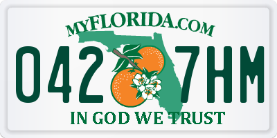 FL license plate 0427HM