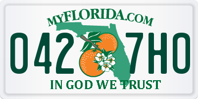 FL license plate 0427HO