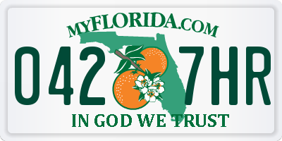 FL license plate 0427HR