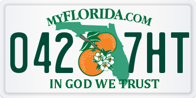 FL license plate 0427HT