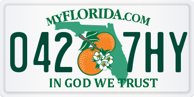 FL license plate 0427HY
