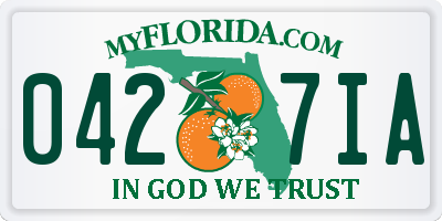 FL license plate 0427IA