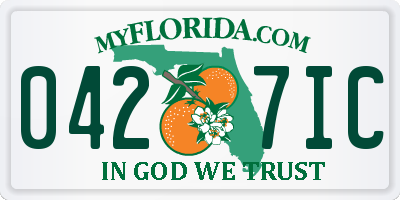 FL license plate 0427IC