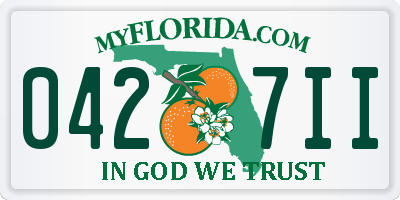 FL license plate 0427II