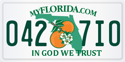 FL license plate 0427IO