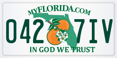 FL license plate 0427IV