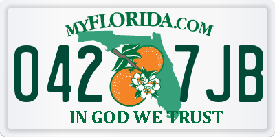 FL license plate 0427JB